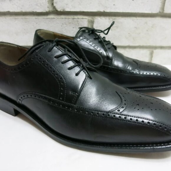 Florsheim Mens Brogue Leather Oxford Dress Shoes Sz 9 D Size: US 9 / EU 42 - Picture 1 of 7